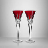 Lismore Red Toasting Flute, 5.5oz, Set of 2